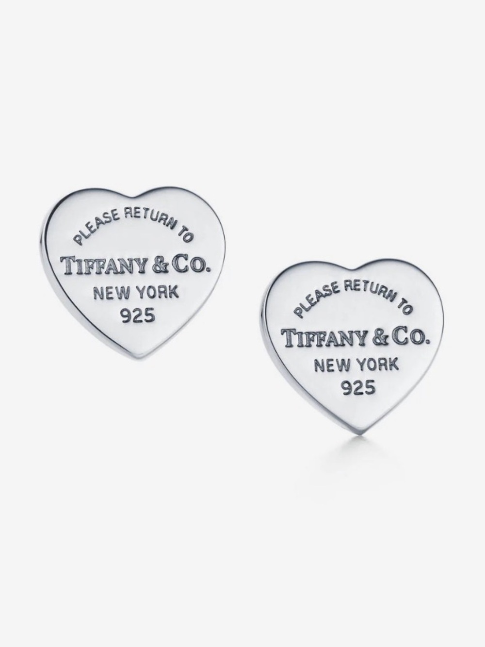 Tiffany & Co. Small Silver Heart Stud Earrings
